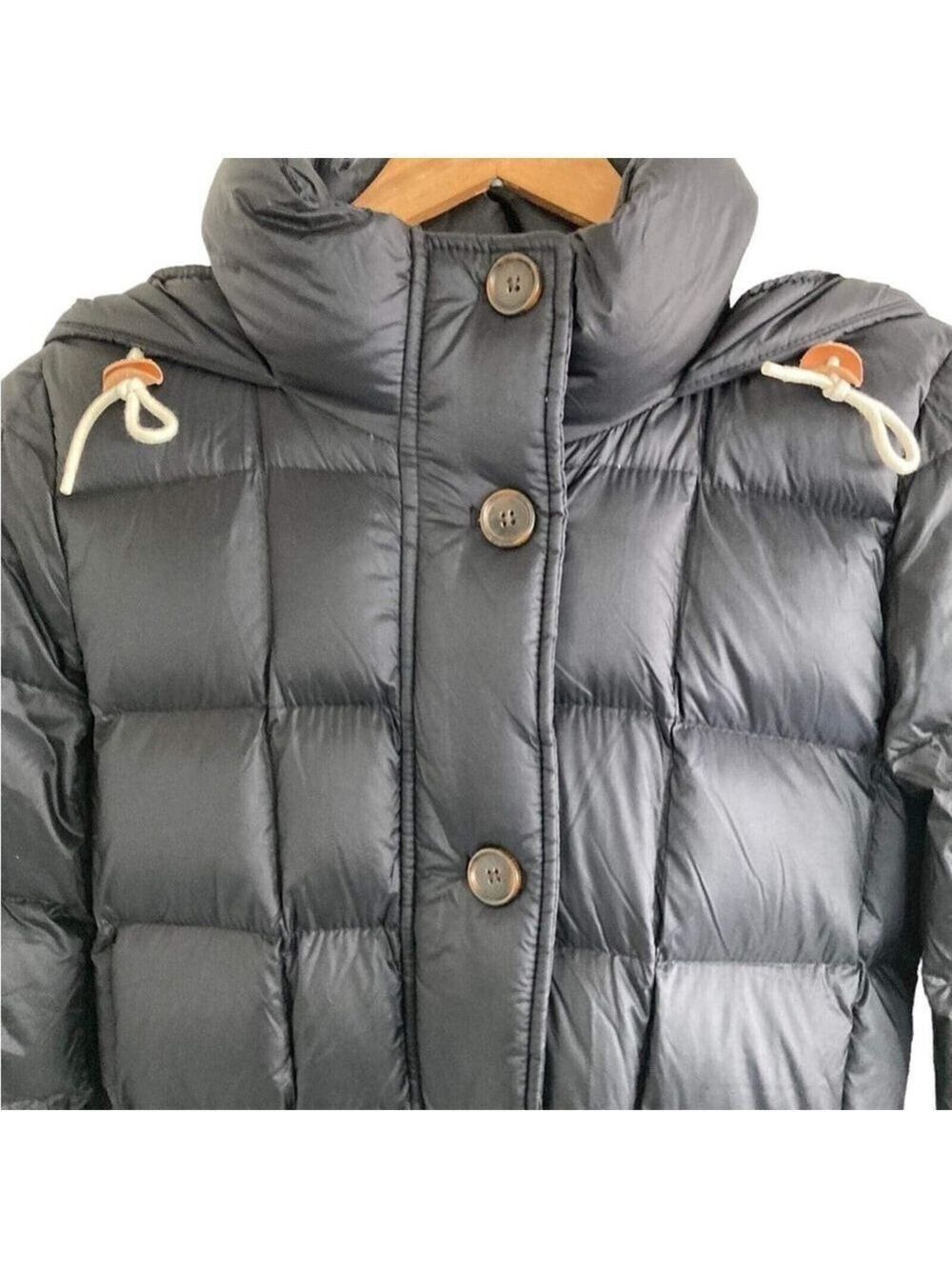 Abercrombie & Fitch Goose Down Sherpa Hoody Puffer Parka Coat Women’s Small - Picture 5 of 10